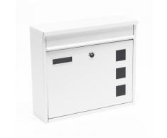 Cassetta della posta verniciata a polvere Design bianco Montaggio a parete V 12