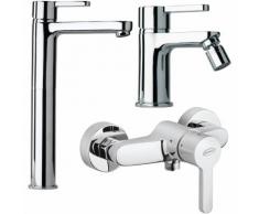 Set di miscelatori per lavabo canna alta bidet e esterno doccia Jacuzzi Flag