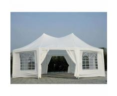 Bc-elec Gazebo di giardino, pergolato per ricevimento, padiglione da giardino ottagonale, 6,8 x 5 m