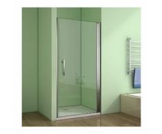 100x195cm Aica box doccia per nicchia porta apertura a battente verso esterno, 6mm Easyclean ESG
