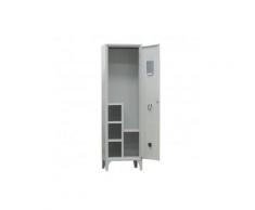 Armadio spogliatoio in metallo, 1 vano, 3 ripiani e scarpiera, Mis. 600 L x 500 P x 1950 H mm,