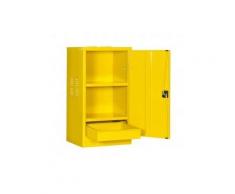 Armadio per infiammabili, vernici e solventi, Mis. 580 L x 460 P x 1000 H mm con vasca di raccolta.