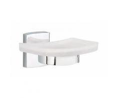 Nie Wieder Bohren Porta Sapone con Supporto Appendibile Klaam Cromato