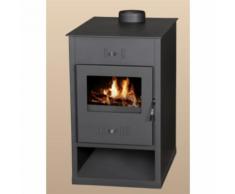 Stufa-cucina a legna Atlante con piastra cottura - 24 kW in acciaio ad alto spessore colore