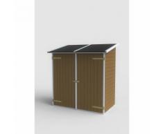 Casetta Box Capanno In Legno Di Abete Per Attrezzi Lerici Colore Noce Con Porta Doppia 149x84x172cm