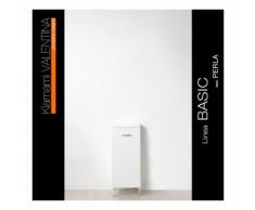 BASE SINGOLA ARMADIETTO BAGNO CON PIEDINI IN BIANCO LUCIDO