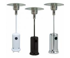 Stufa Fungo Gas GPL 13.5Kw Max 110m2 Calore Esterno Gazebo Terrazzo Bombola 15kg - Colore: Bianco