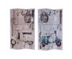 PARAVENTO SEPARE' DIVISORE DOPPIA IMMAGINE 3 PANNELLI STAMPA SU TELA IN LEGNO (VESPA)