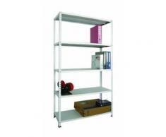 PROMETAL Scaffale Metallo Scaffalatura 5 ripiani cm. 100x40x200 h aste intere