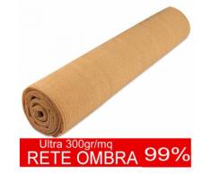STI Rete ombreggiante Ultra telo Ombra 99% frangivista H 300cm x 50mt 300gr Beige