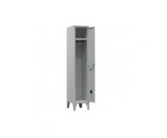 Armadio spogliatoio in metallo, 1 vano, Mis. 350 L x 500 P x 1800 H mm, maniglia in metallo