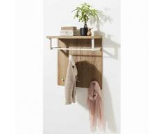 Appendiabiti con piano portatutto in legno design moderno