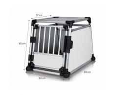 Trasportino in alluminio . Autobox gabbia per cani. Cm 63 x 90 x H 65