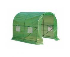 Outsunny Serra da Giardino con Tetto Arrotondato in PE, 2.5x2x2m