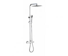 Colonna Doccia Termostatico 38ºC Regolabile Sistema con Testa Quadrata - Homelody
