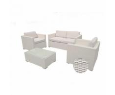 Set da giardino Musa mobili garden 4 pezzi Simil Vimini da giardino con divano poltrona tavolino