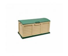 Baule Cassapanca Box Contenitore In Resina Con Ruote Per Esterno Giardino Porta Legna Giochi