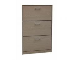 Kit scarpiera twice frassino 3 ante cm62x24x110h