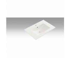 Lavabo Rettangolare Da Incasso In Ceramica 71x46,5x2cm Tft Bianco
