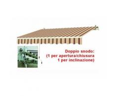 Tenda Da Sole avvolgibile a Sbraccio Bianco/Rosso Cm.395X250