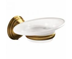 Portasapone bronzato Gedy Romance acciaio inox e vetro design classico
