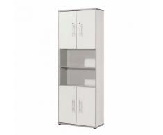 CLEARLINE - Armadio combinato ,5 ripiani, 2 scomparti aperti, 4 ante a battente