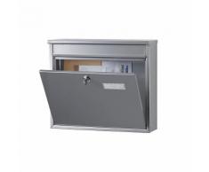 Cassetta postale ,con tettuccio orizzontale, acciaio inox