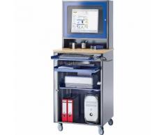Stazione di lavoro per PC ,alt. x largh. x prof. 1820 x 720 x 660 mm con vano per monitor, mobile RAU