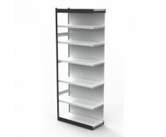 Scaffale modulare per ufficio, con parete posteriore ,altezza scaffale 2600 mm