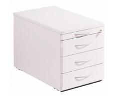 THEA - Cassettiera con rotelle ,cassetto portacancelleria, 3 cassetti portamateriale