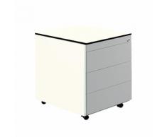 Cassettiera con rotelle ,alt. x prof. 573 x 600 mm, piano in HPL con anima piena, 3 cassetti mauser