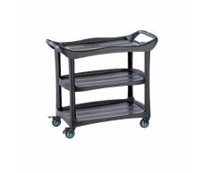 Carrello di servizio con 3 ripiani ,senza rivestimento