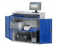 Stazione di lavoro per computer ,corpo armadio con 1 ripiano estraibile RAU