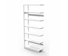 Scaffale a innesto per ufficio, senza parete posteriore ,altezza scaffale 2250 mm