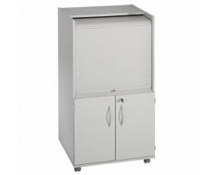 Armadio per computer con serranda in plastica, mobile su rotelle ,variante Premium, alt. x largh. x prof. 1320 x 725 x 642 mm office akktiv