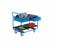 Carrello di servizio per l'industria ,2 ripiani, 2 cassetti EUROKRAFT