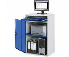 Stazione di lavoro per computer ,corpo armadio con 1 ripiano estraibile RAU