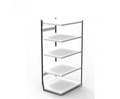 Scaffale modulare per ufficio, senza parete posteriore ,altezza scaffale 1900 mm