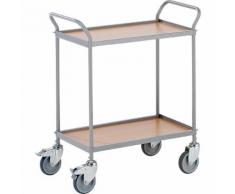 Carrello di servizio ,altezza ripiani 530 mm, 2 ripiani EUROKRAFT