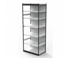 Scaffale modulare per ufficio, con parete posteriore ,altezza scaffale 2600 mm