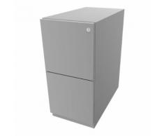 Cassettiera con rotelle Note™, con 2 supporti per cartelle sospese ,alt. x largh. 645 x 300 mm BISLEY