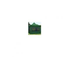 tendapro.it Gazebo Pieghevole ALU 3x3m Poliestere professionale con rivestimento PVC verde scuro Padiglione Richiudibile Automatico