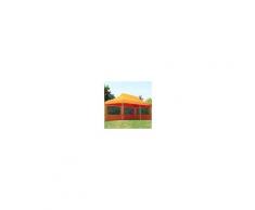 tendapro.it Gazebo Pieghevole ALU 3x6m Poliestere professionale con rivestimento PVC arancione Padiglione Richiudibile Automatico