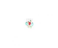 Ideal Lux Lampadario id-clown sp8 g9 vetro colorato artigianale moderno goccia interno