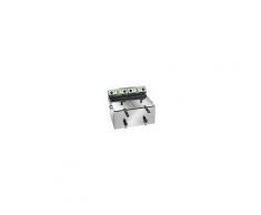 FIMAR Friggitrice Elettrica Vasca Doppia 12 + 12 Litri con Rubinetto