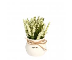 SuperStudio Pianta Decorativa con Vaso FLOWERS Bianco