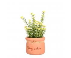 SuperStudio Pianta Decorativa con Vaso BOUQUET Giallo