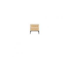 Maisons du Monde Comodino a 2 cassetti in legno massello di mango e rattan Helios