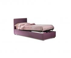 letto singolo Francesca malva con contenitore