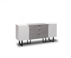 Madia Buffet Kakul colore bianco ed effetto cemento di Twist Design